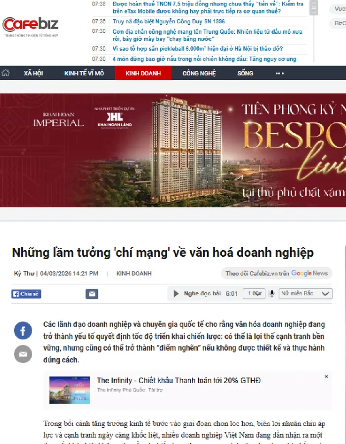 CafeBiz article screenshot