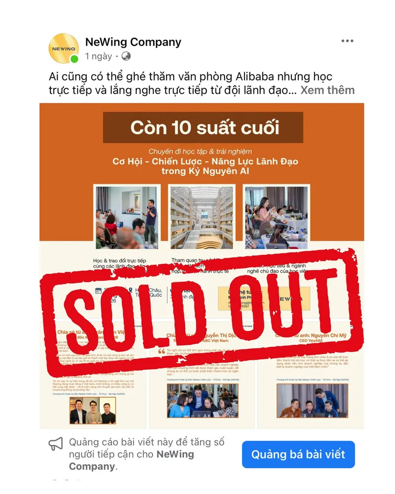 Poster Study Tour Hàng Châu đã hết vé