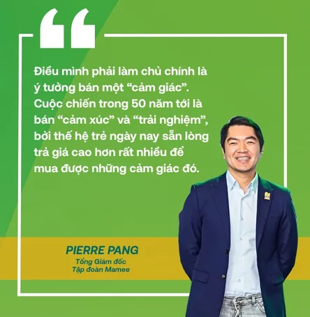 Trích dẫn của Pierre Pang về ý tưởng bán một cảm giác